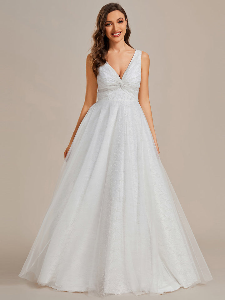 Shiny Twist Desigh A Line Wedding Dresses - CALABRO®