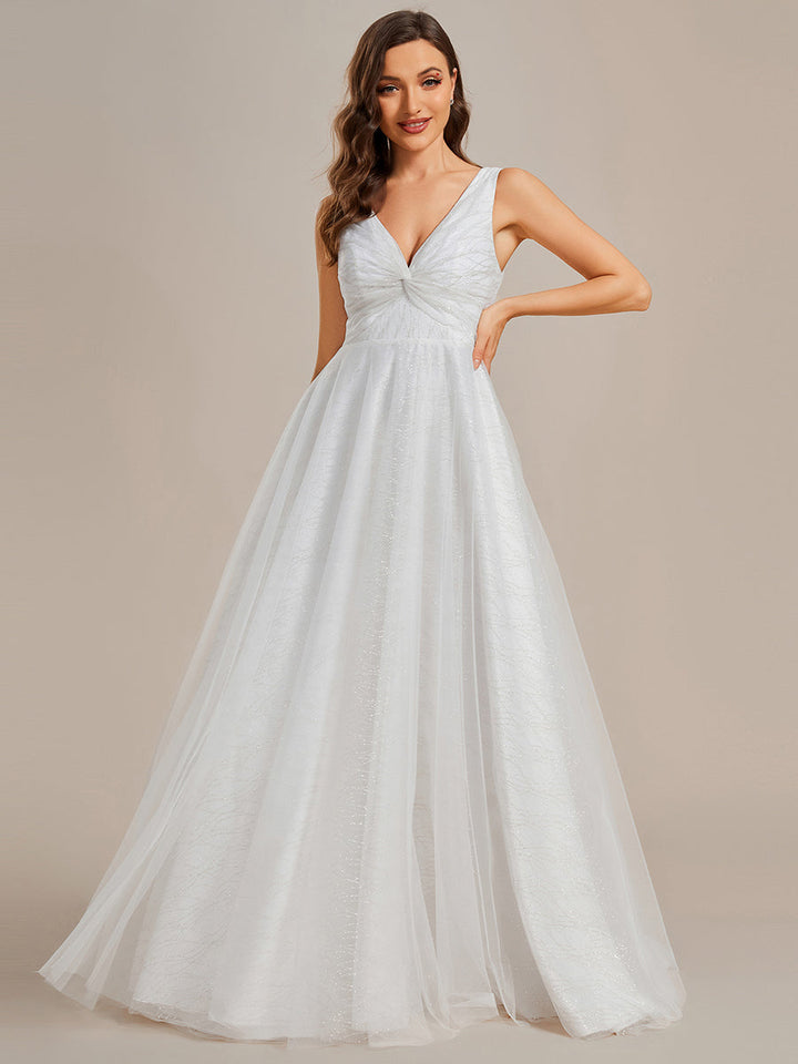 Shiny Twist Desigh A Line Wedding Dresses - CALABRO®