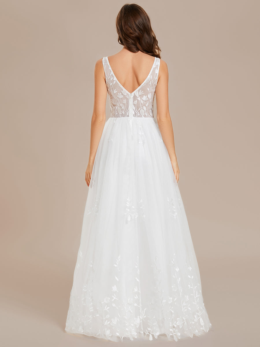 Sequins Pearl Beading Sweetheart Neck Wedding Dresses - CALABRO®