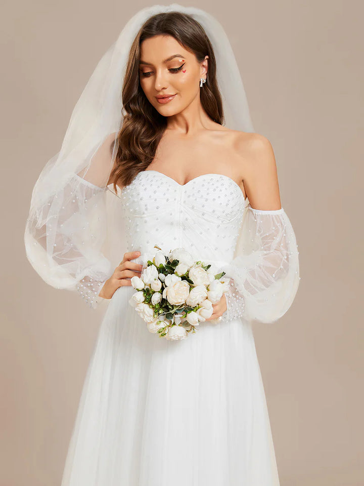 Spaghetti Straps See-Through Lace & Tulle Wedding Dresses - CALABRO®