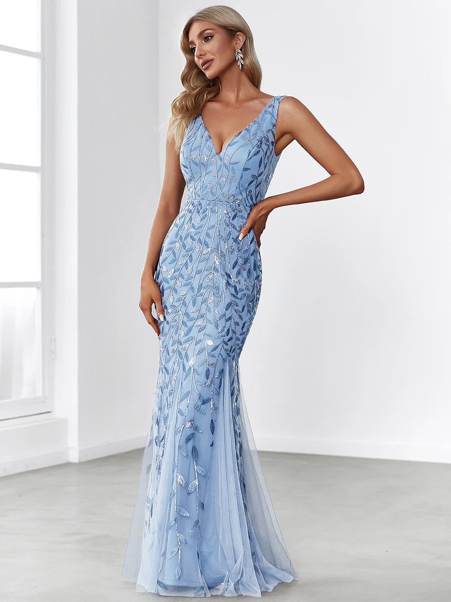 Classic Fishtail Sequin Evening Dresses for Women - CALABRO®