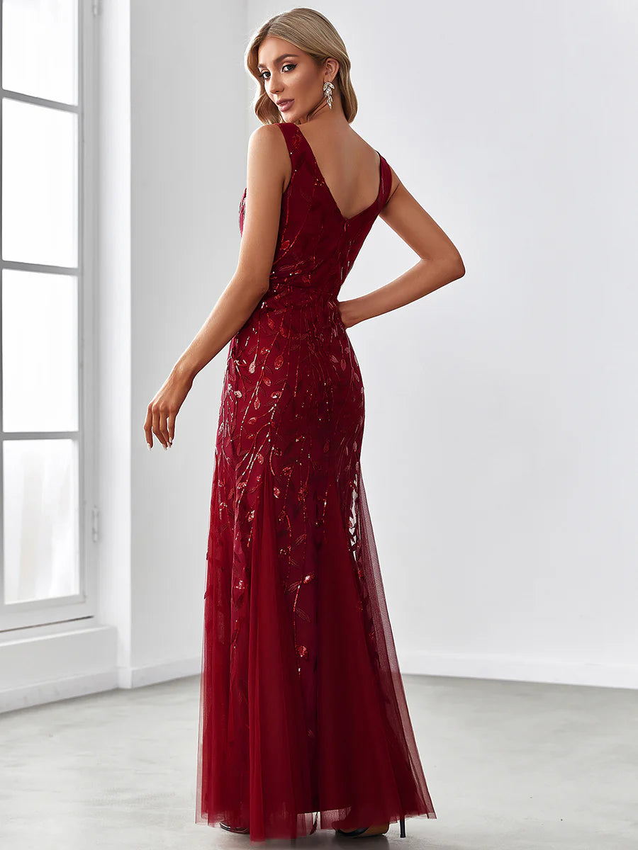 Classic Fishtail Sequin Evening Dresses for Women - CALABRO®