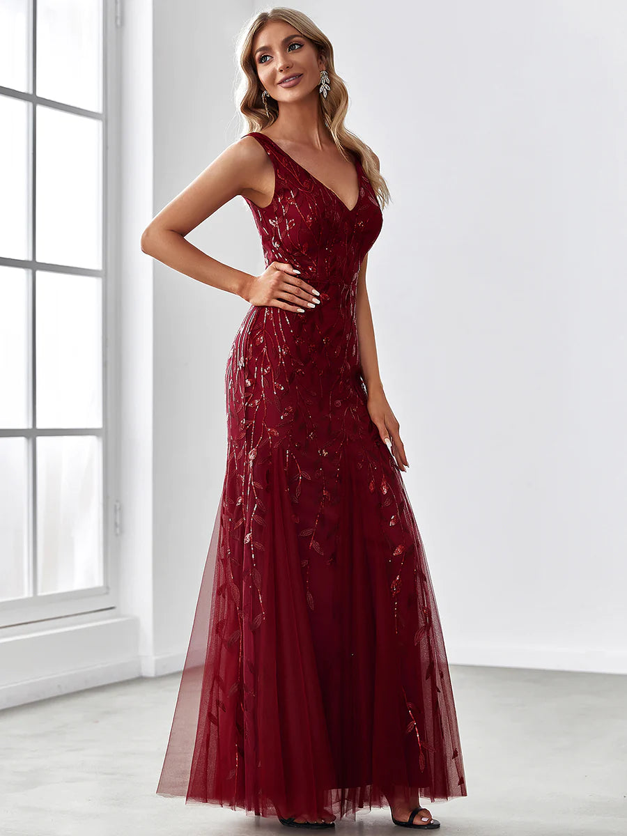 Classic Fishtail Sequin Evening Dresses for Women - CALABRO®