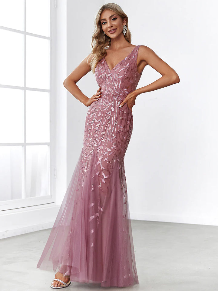 Classic Fishtail Sequin Evening Dresses for Women - CALABRO®