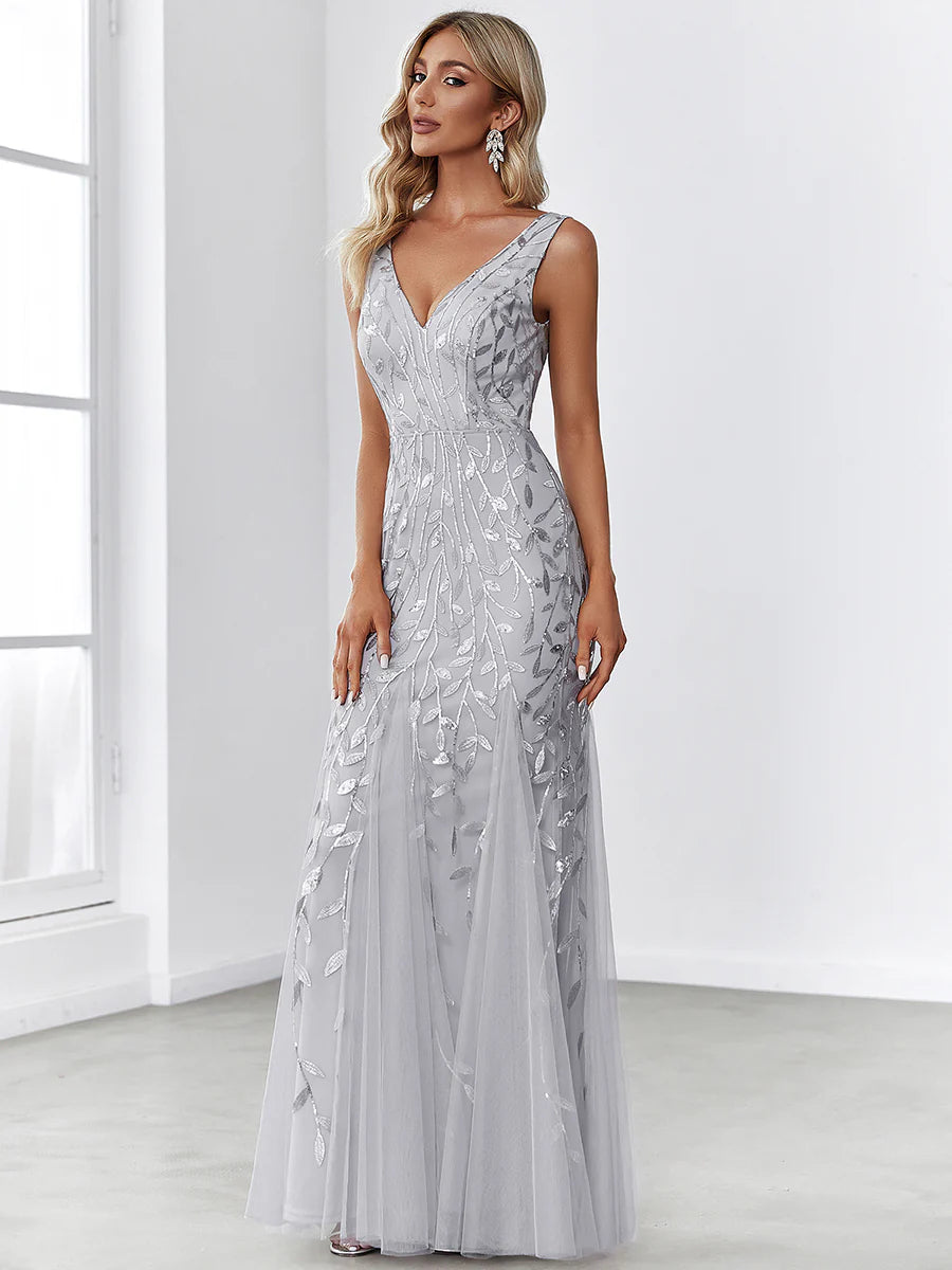 Classic Fishtail Sequin Evening Dresses for Women - CALABRO®