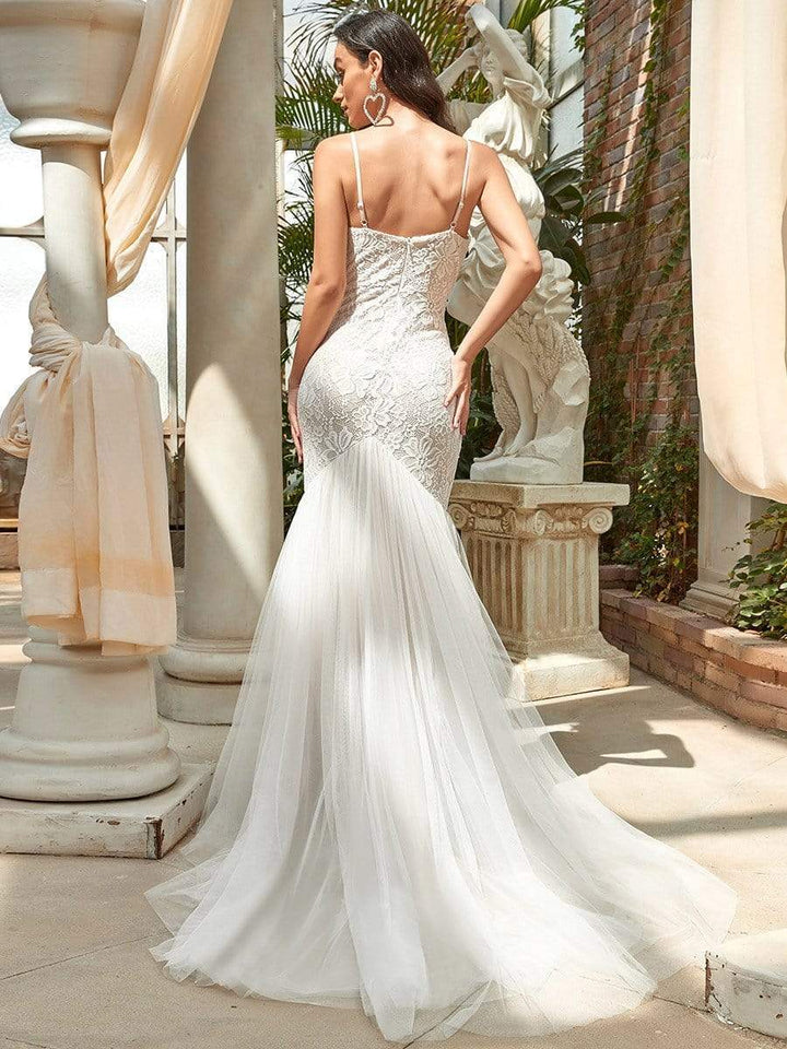 Sweetheart Neckline Mermaid Lace Bridal Dress - CALABRO®