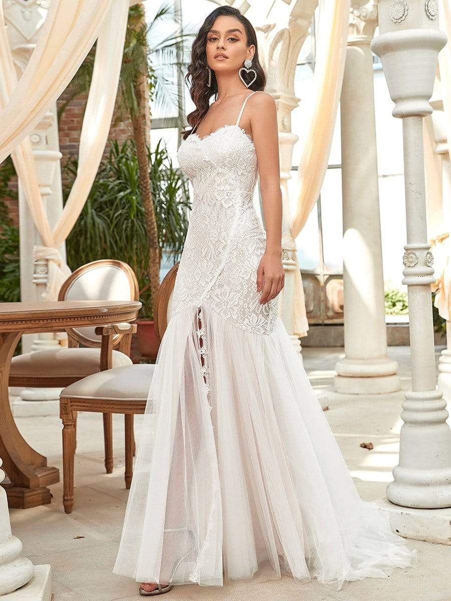 Sweetheart Neckline Mermaid Lace Bridal Dress - CALABRO®