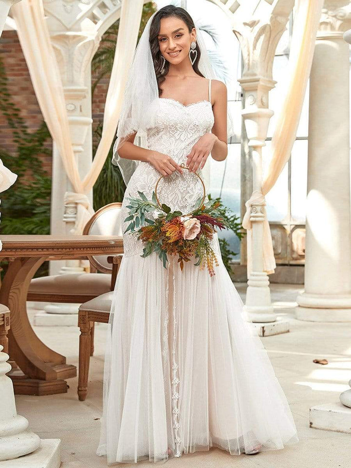 Sweetheart Neckline Mermaid Lace Bridal Dress - CALABRO®