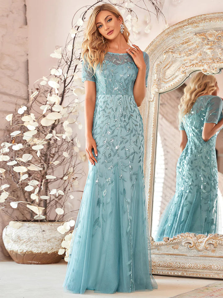 Sequin Print Fishtail Tulle Dresses for Party - CALABRO®