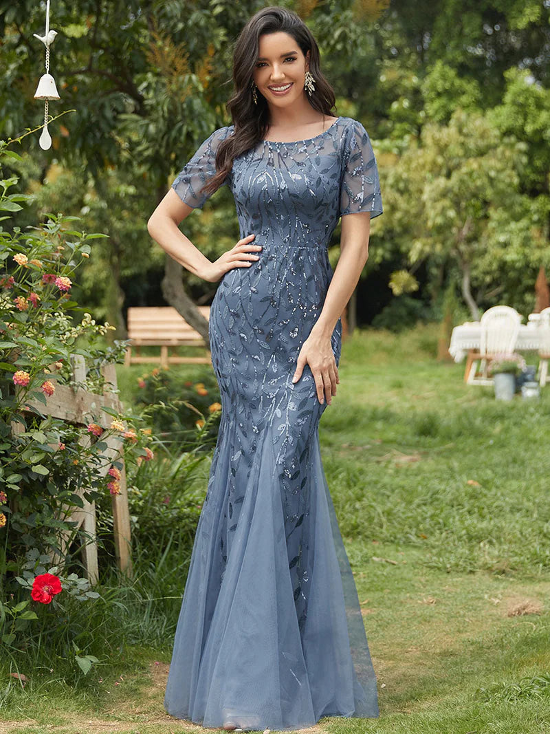 Sequin Print Fishtail Tulle Dresses for Party - CALABRO®