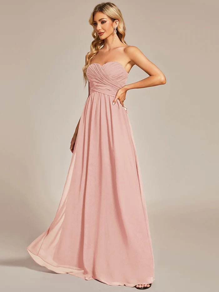 A-Line Chiffon Floor Length Bridesmaid Dresses - CALABRO®