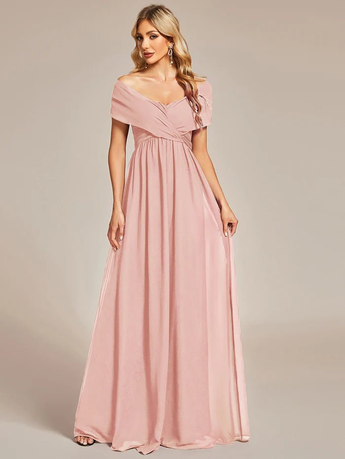 A-Line Chiffon Floor Length Bridesmaid Dresses - CALABRO®