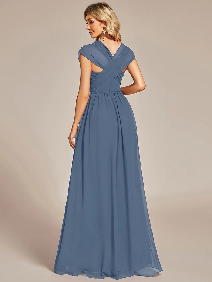 A-Line Chiffon Floor Length Bridesmaid Dresses - CALABRO®