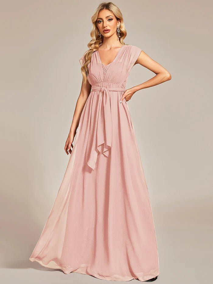 A-Line Chiffon Floor Length Bridesmaid Dresses - CALABRO®