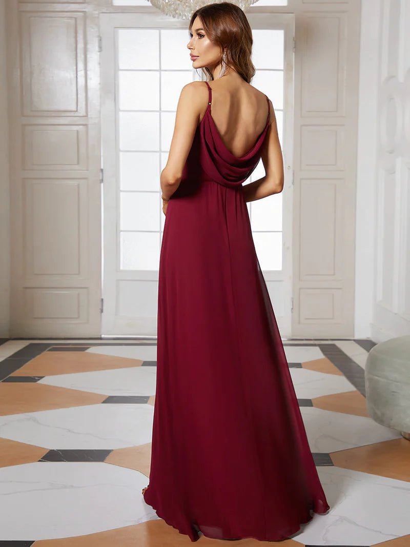 Cowl Back Sweetheart Neckline Evening Dress - CALABRO®