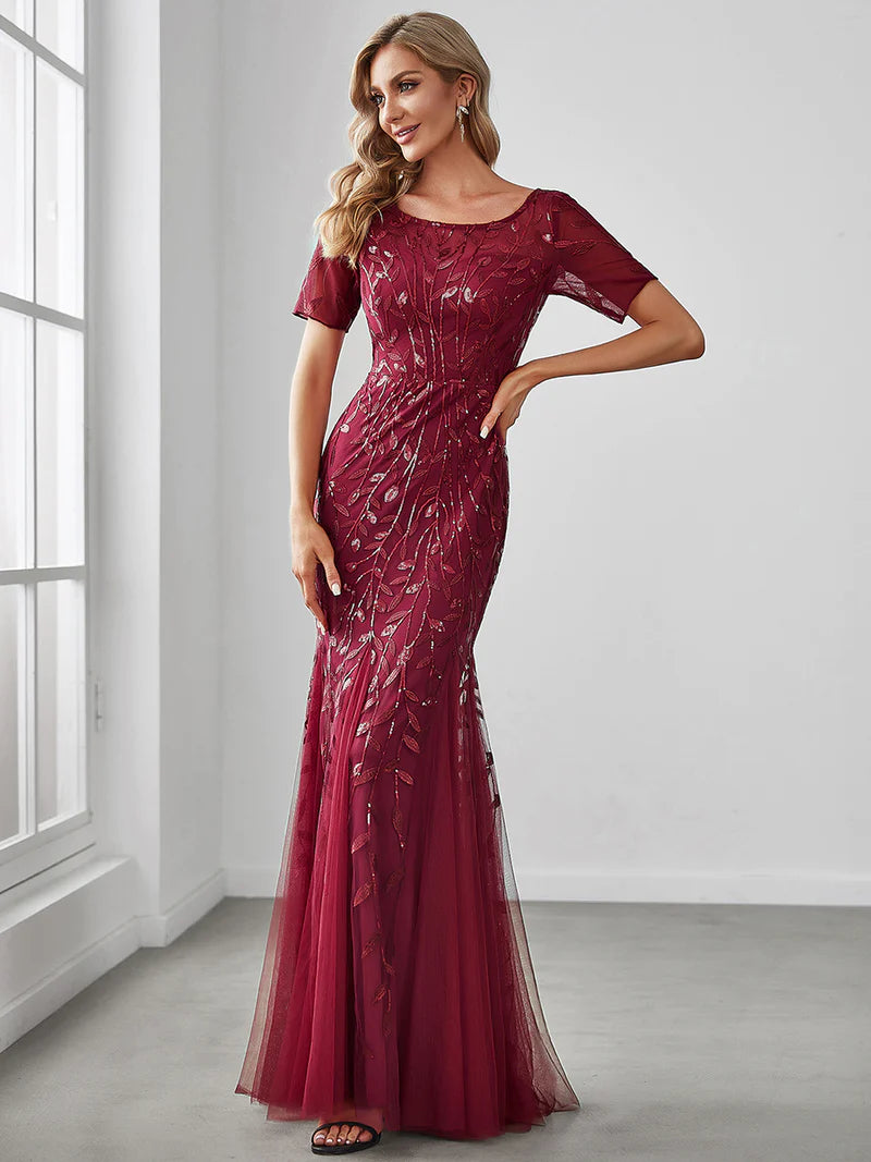 Sequin Print Fishtail Tulle Dresses for Party - CALABRO®