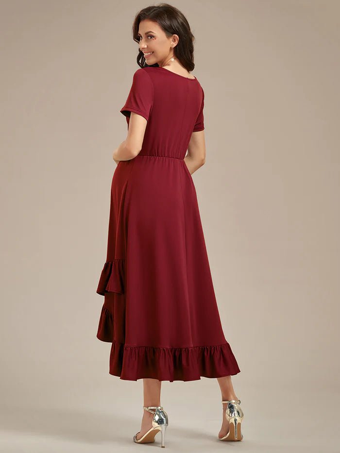 High Low Ruffles Maternity Dresses - CALABRO®