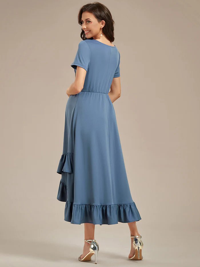 High Low Ruffles Maternity Dresses - CALABRO®