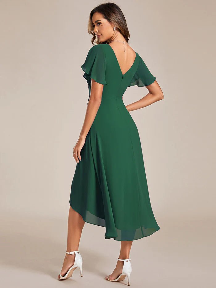 Pleated Ruffles Chiffon Bridesmaid Dress - CALABRO®