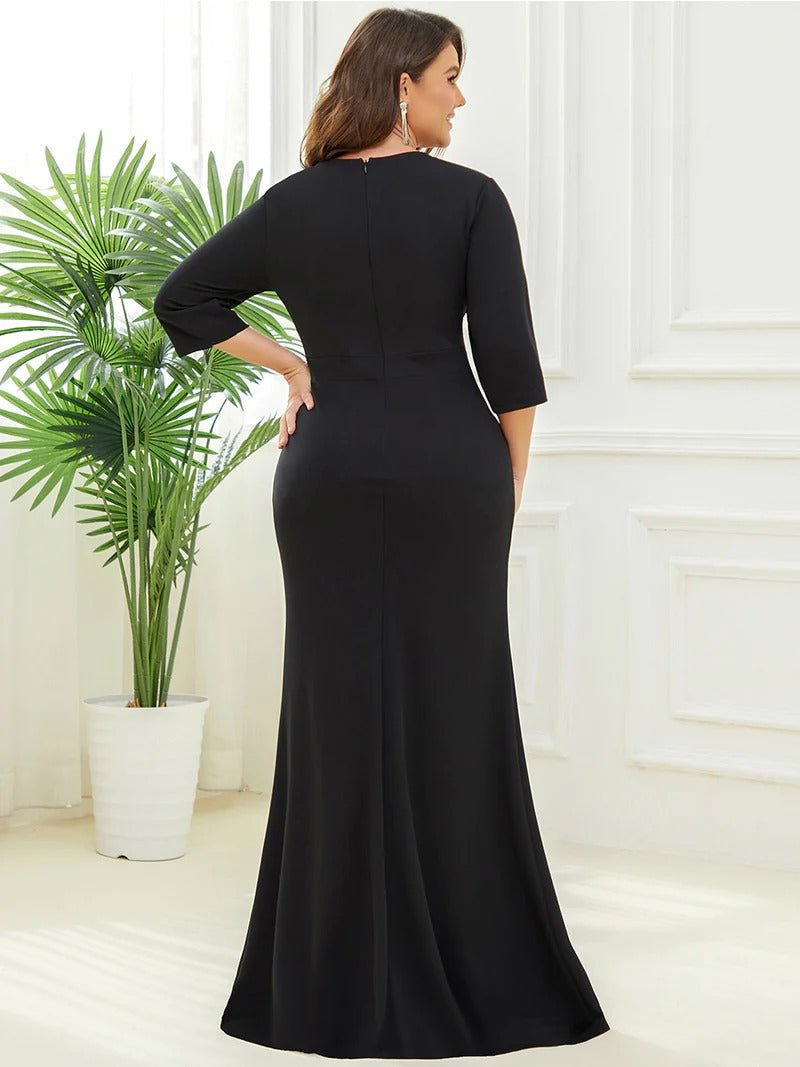 Long Sleeves Fishtail Sweetheart Neck Plus Size Evening Dresses - CALABRO®